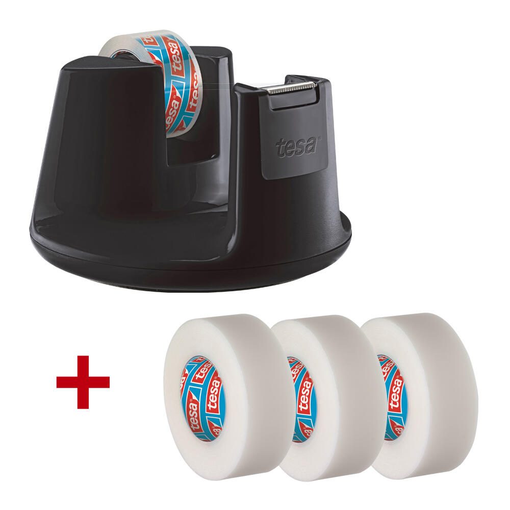 tesa Easy Cut Compact Tischabroller schwarz