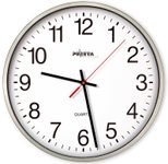 PEWETA Wanduhr Ø 25 cm silber
