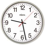 PEWETA Wanduhr Ø 25 cm silber