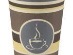STARPAK Einweg-Kaffeebecher 8 cm 0,3 l weiß, rot, gelb, grau