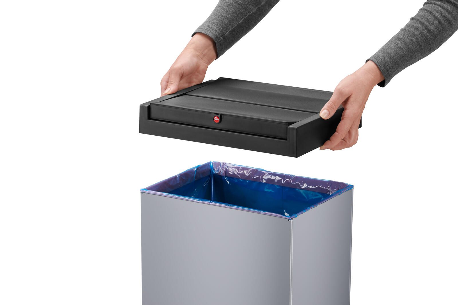 Hailo Mülleimer Big-Box Swing XL 52,0 l silber