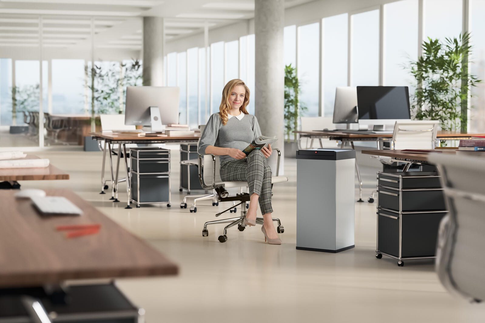 Hailo Mülleimer Big-Box Swing XL 52,0 l silber