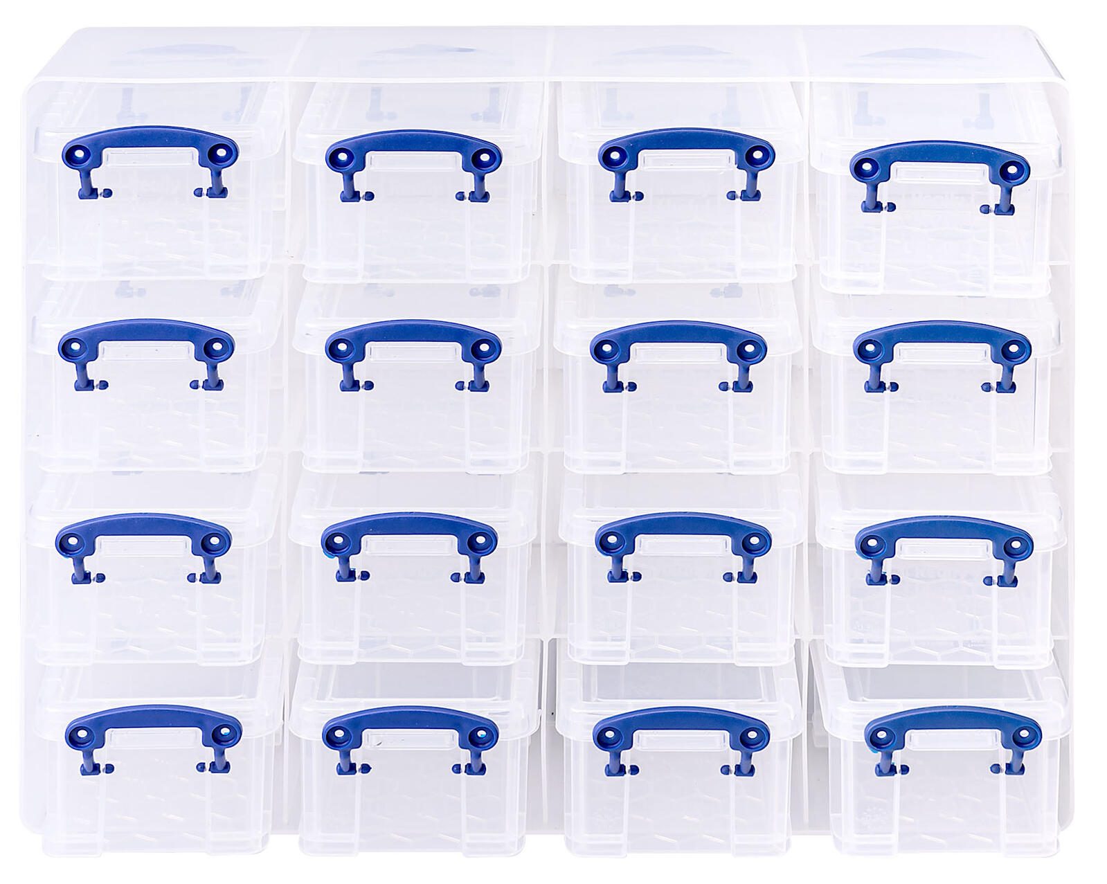 Really Useful Box Aufbewahrungsbox 16x 0,3 l - 37,5 x 12,5 x 31,0 cm transparent