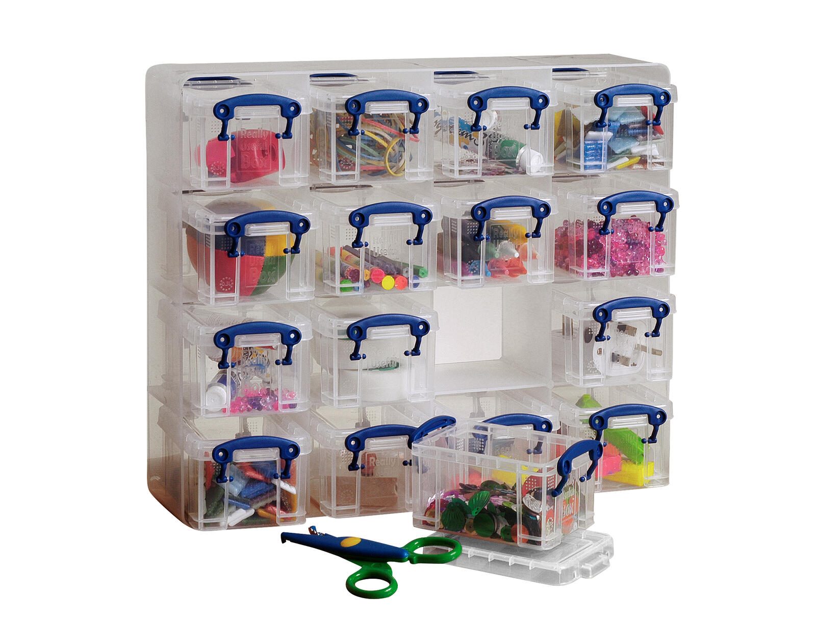 Really Useful Box Aufbewahrungsbox 16x 0,3 l - 37,5 x 12,5 x 31,0 cm transparent