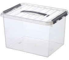 sunware® Aufbewahrungsbox Q-line 22,0 l - 40,0 x 30,0 x 26,0 cm transparent