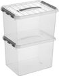 sunware® Aufbewahrungsbox Q-line 22,0 l - 40,0 x 30,0 x 26,0 cm transparent