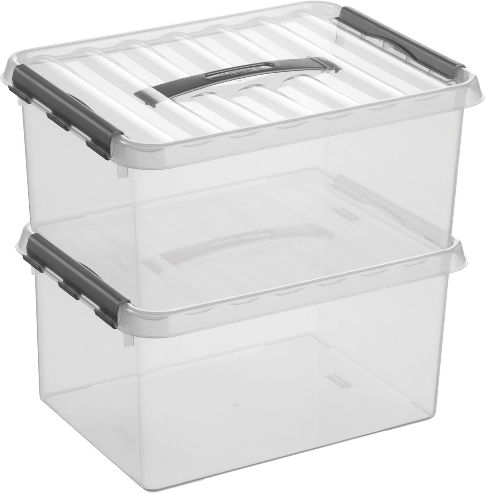 sunware® Aufbewahrungsbox Q-line 15,0 l - 40,0 x 30,0 x 18,0 cm transparent