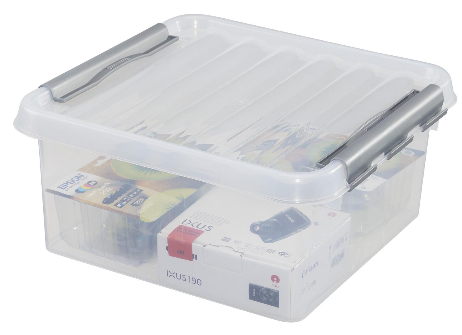 sunware® Aufbewahrungsbox Q-line 18,0 l - 40,0 x 40,0 x 18,0 cm transparent