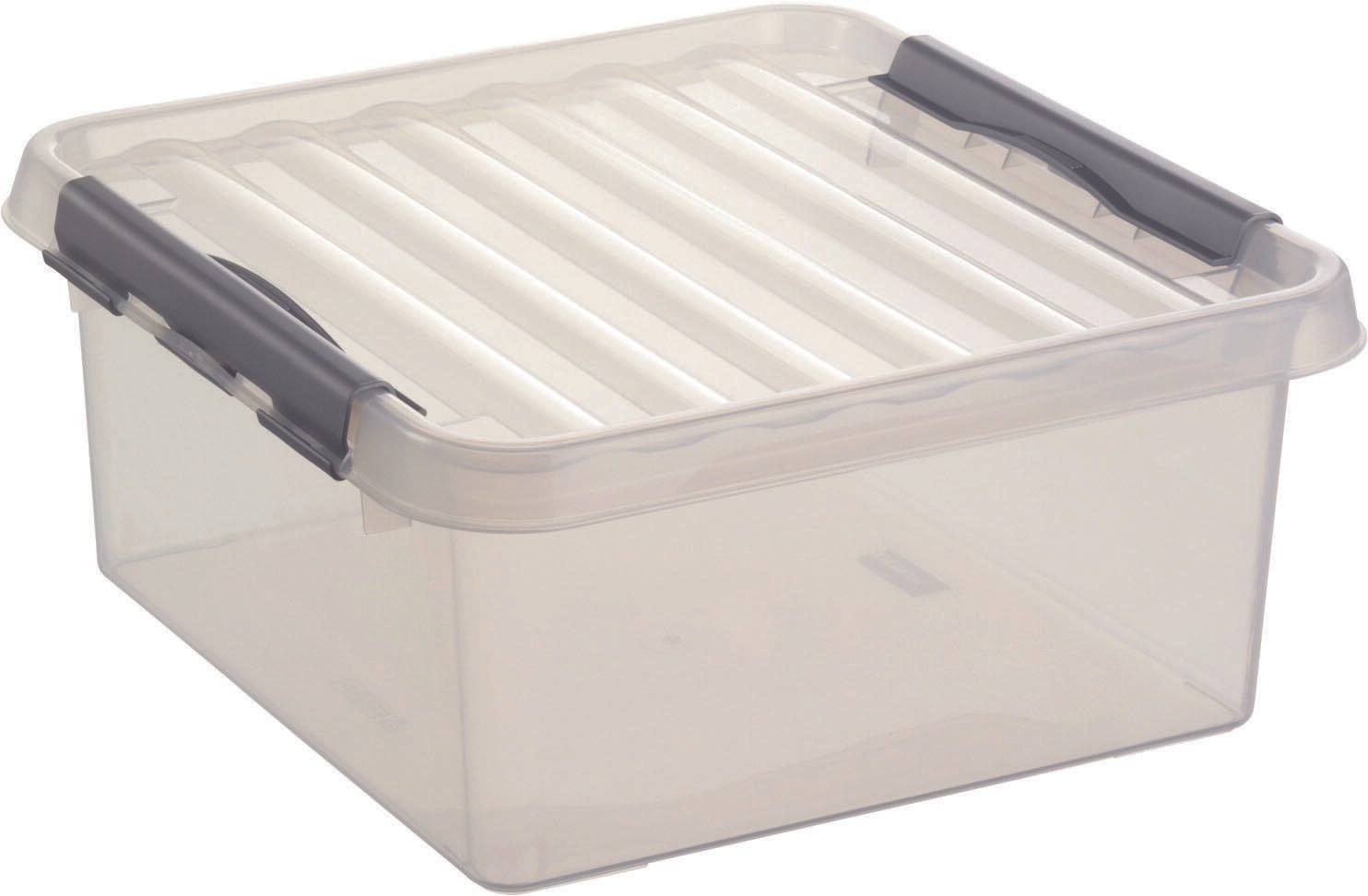 sunware® Aufbewahrungsbox Q-line 18,0 l - 40,0 x 40,0 x 18,0 cm transparent