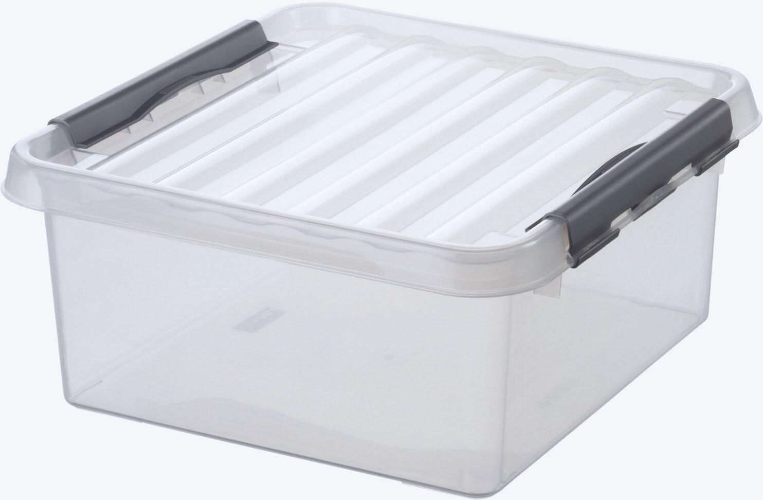 sunware® Aufbewahrungsbox Q-line 18,0 l - 40,0 x 40,0 x 18,0 cm transparent