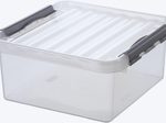 sunware® Aufbewahrungsbox Q-line 18,0 l - 40,0 x 40,0 x 18,0 cm transparent