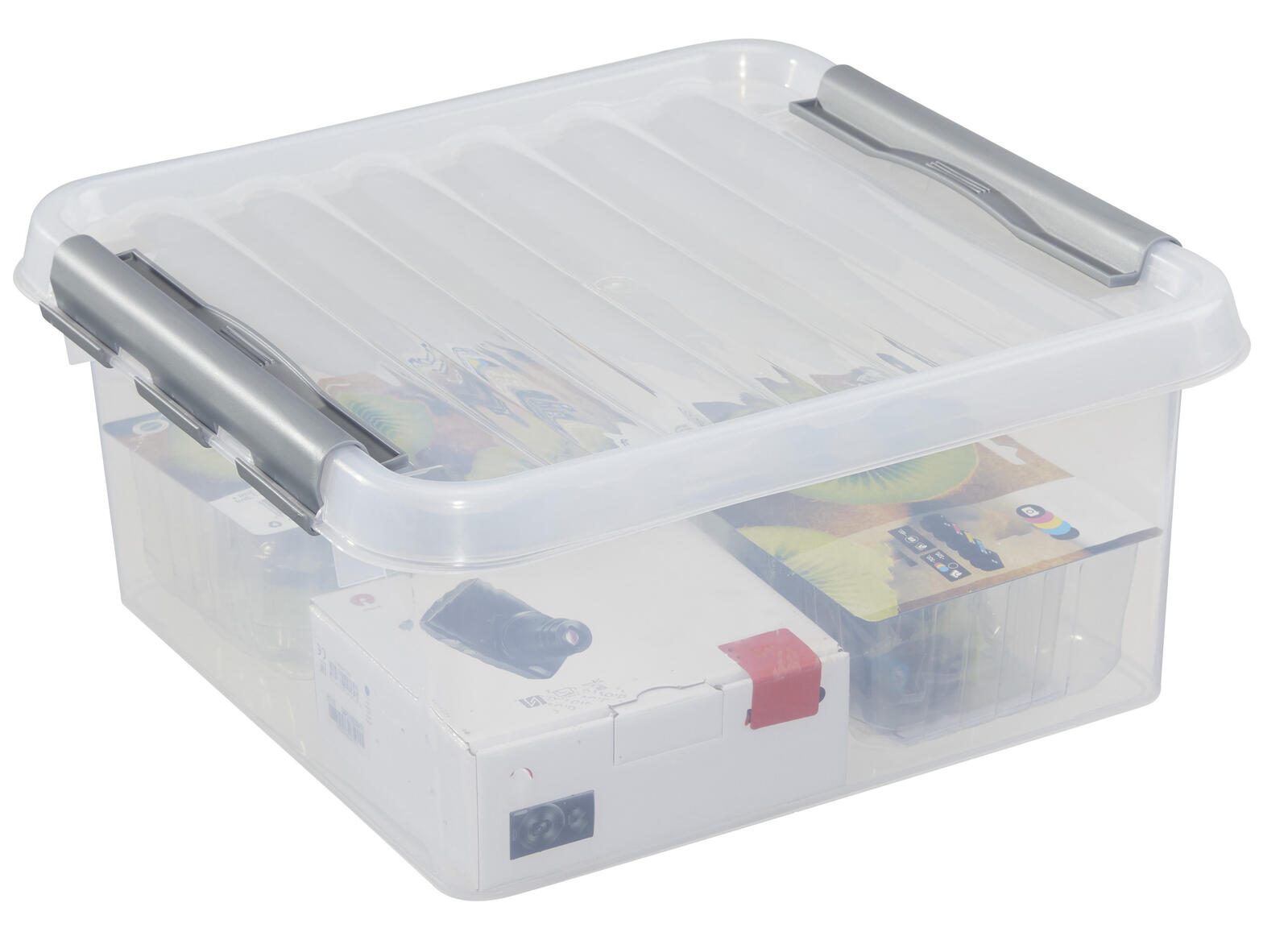 sunware® Aufbewahrungsbox Q-line 18,0 l - 40,0 x 40,0 x 18,0 cm transparent