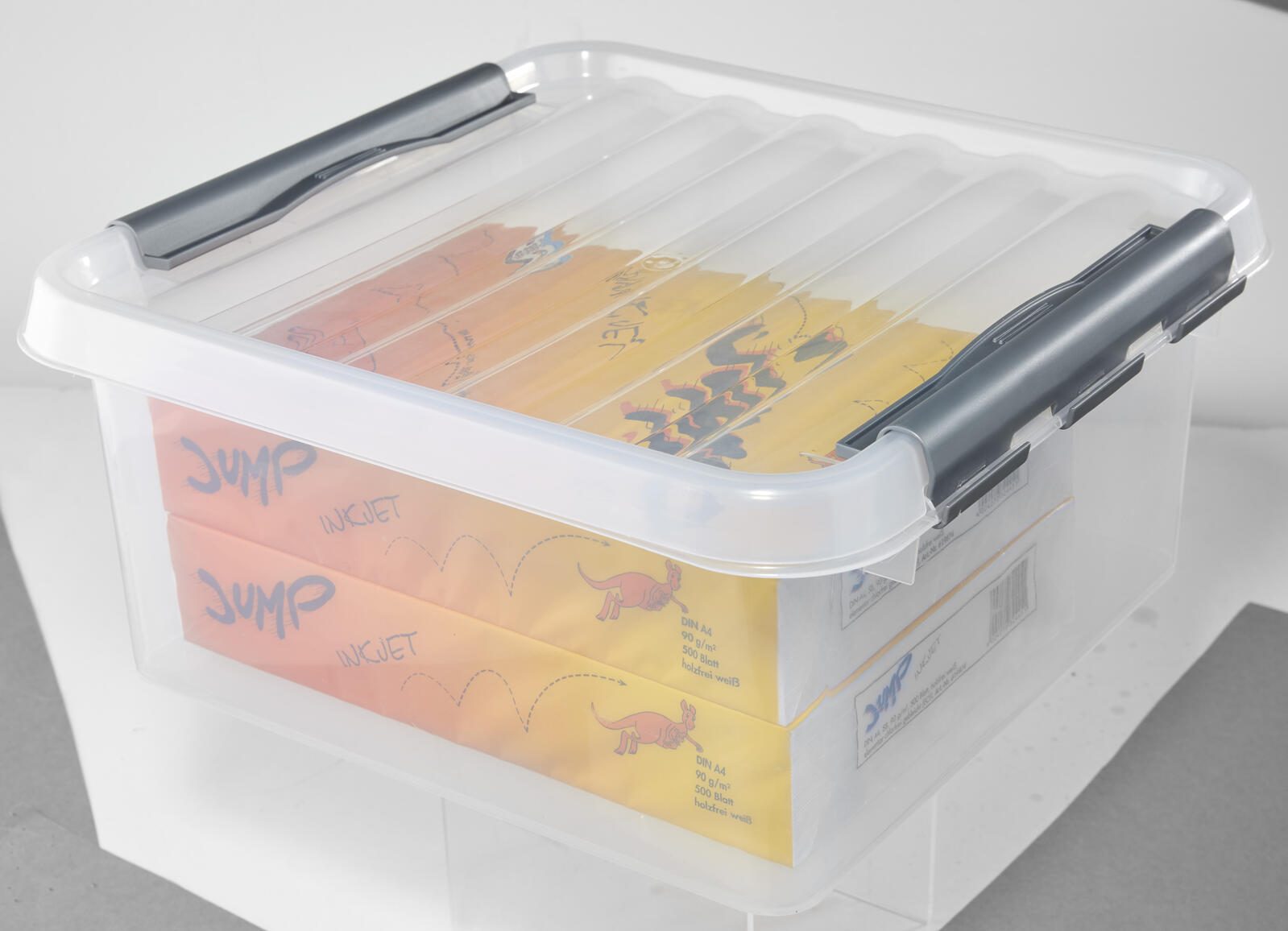 sunware® Aufbewahrungsbox Q-line 18,0 l - 40,0 x 40,0 x 18,0 cm transparent