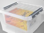 sunware® Aufbewahrungsbox Q-line 18,0 l - 40,0 x 40,0 x 18,0 cm transparent