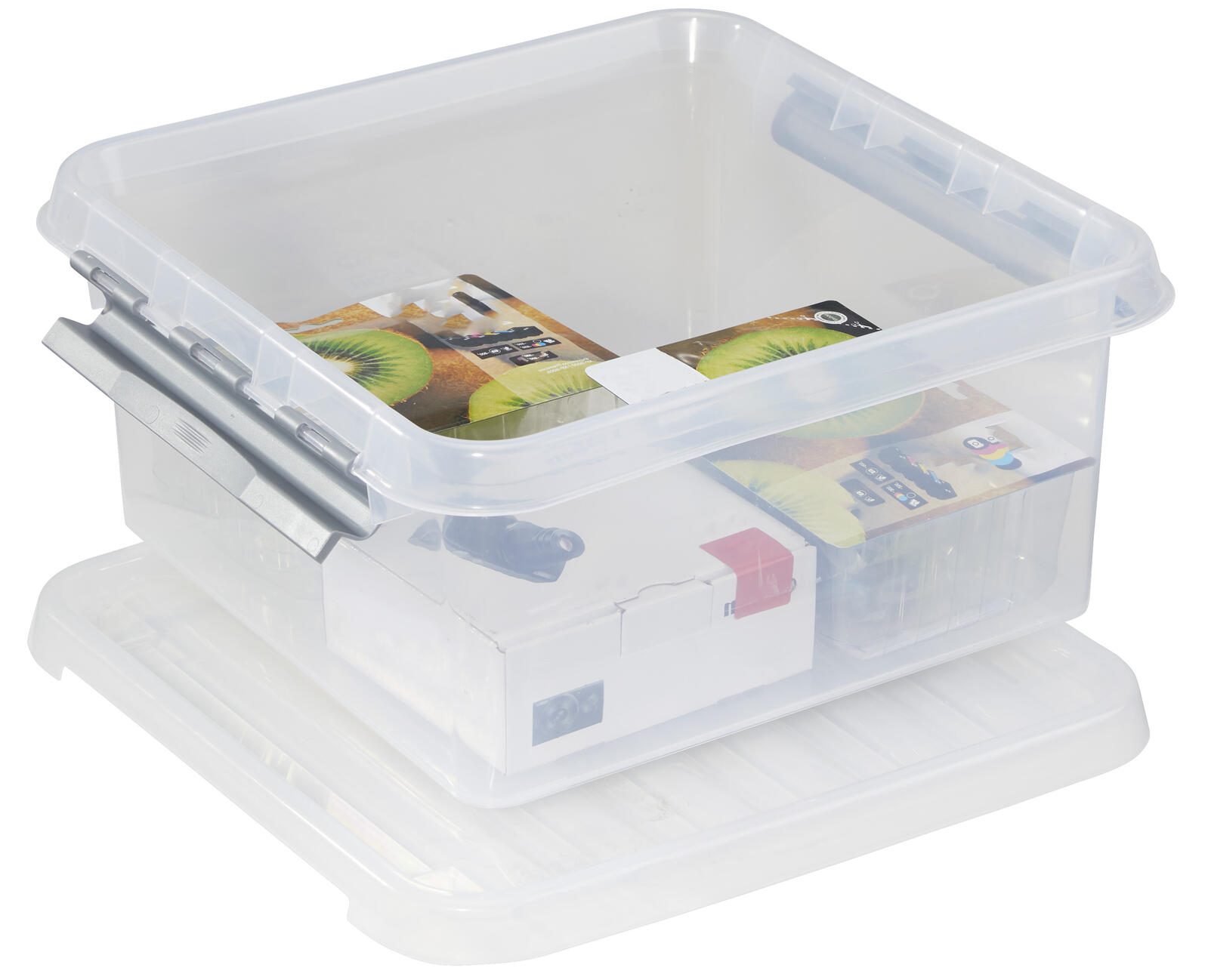 sunware® Aufbewahrungsbox Q-line 18,0 l - 40,0 x 40,0 x 18,0 cm transparent