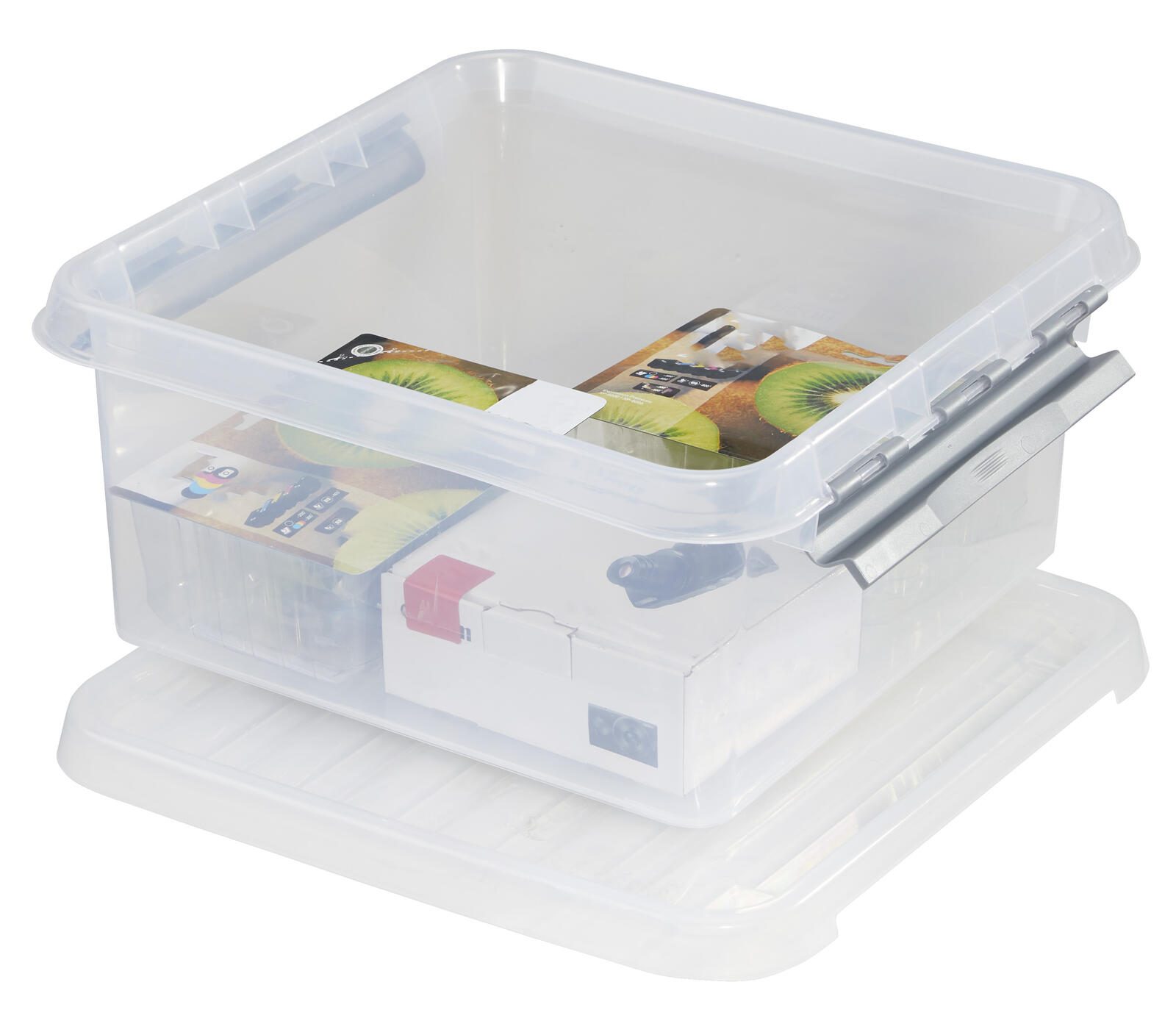 sunware® Aufbewahrungsbox Q-line 18,0 l - 40,0 x 40,0 x 18,0 cm transparent