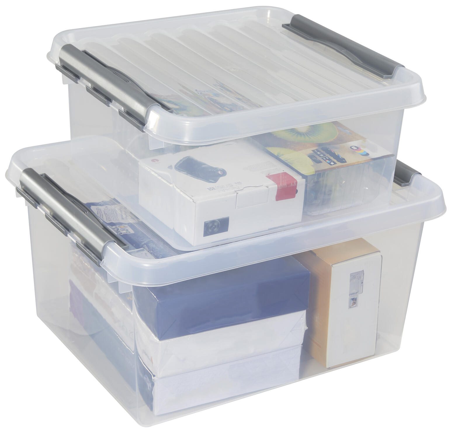 sunware® Aufbewahrungsbox Q-line 18,0 l - 40,0 x 40,0 x 18,0 cm transparent