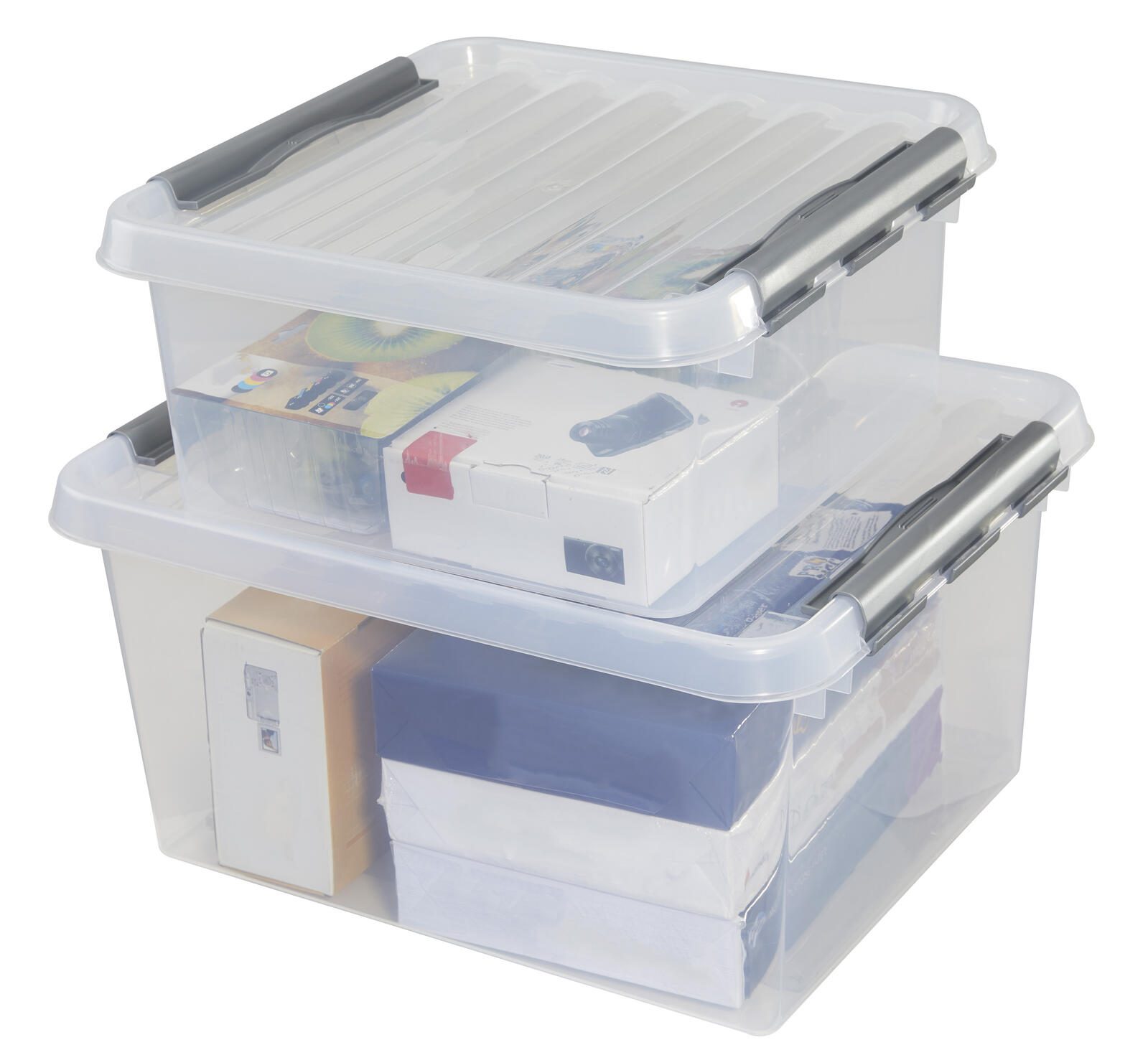 sunware® Aufbewahrungsbox Q-line 18,0 l - 40,0 x 40,0 x 18,0 cm transparent