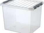 sunware® Aufbewahrungsbox Q-line 52,0 l - 50,0 x 40,0 x 38,0 cm transparent