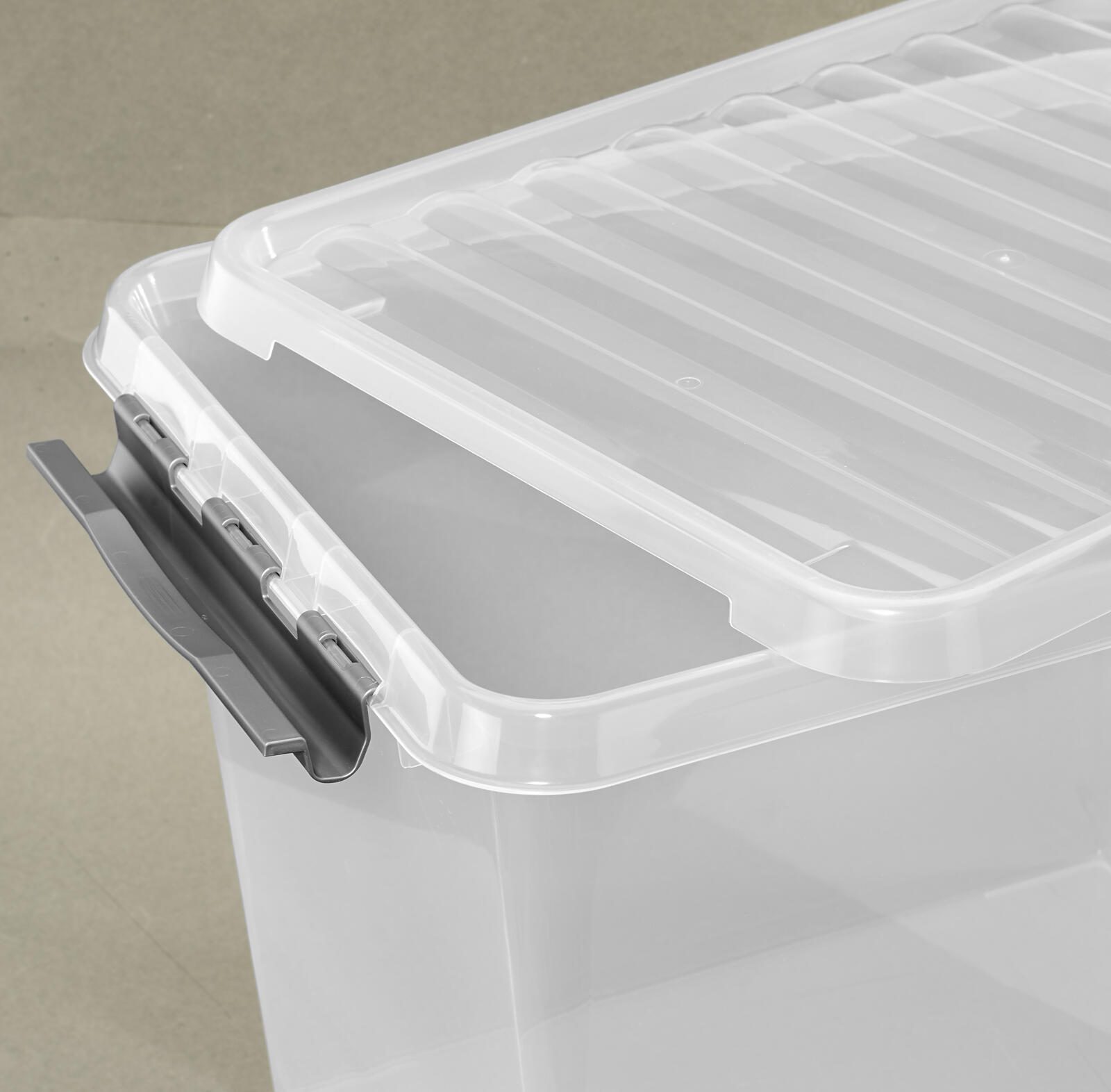 sunware® Aufbewahrungsbox Q-line 52,0 l - 50,0 x 40,0 x 38,0 cm transparent