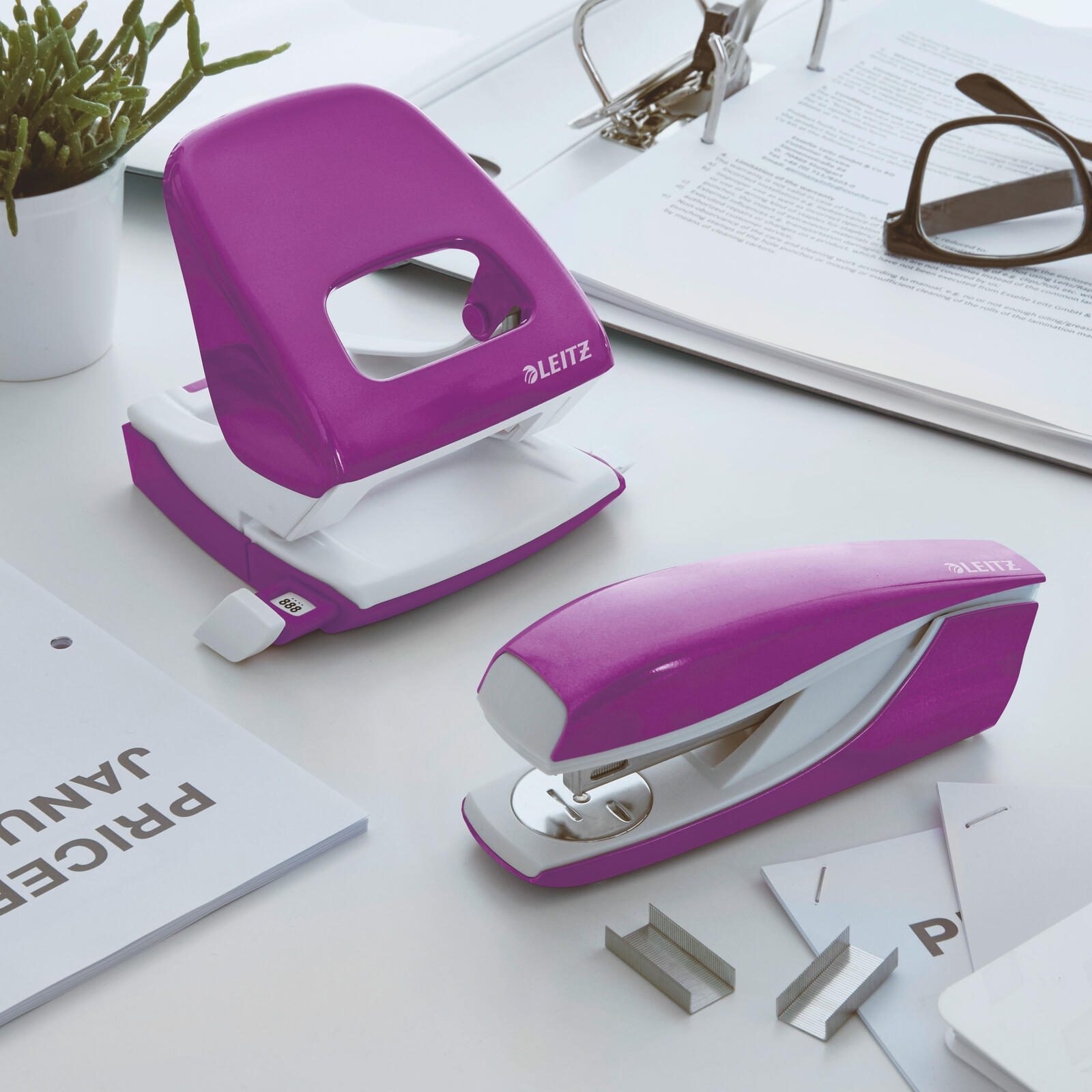 LEITZ Heftgerät NeXXt 5502 WOW violett-metallic
