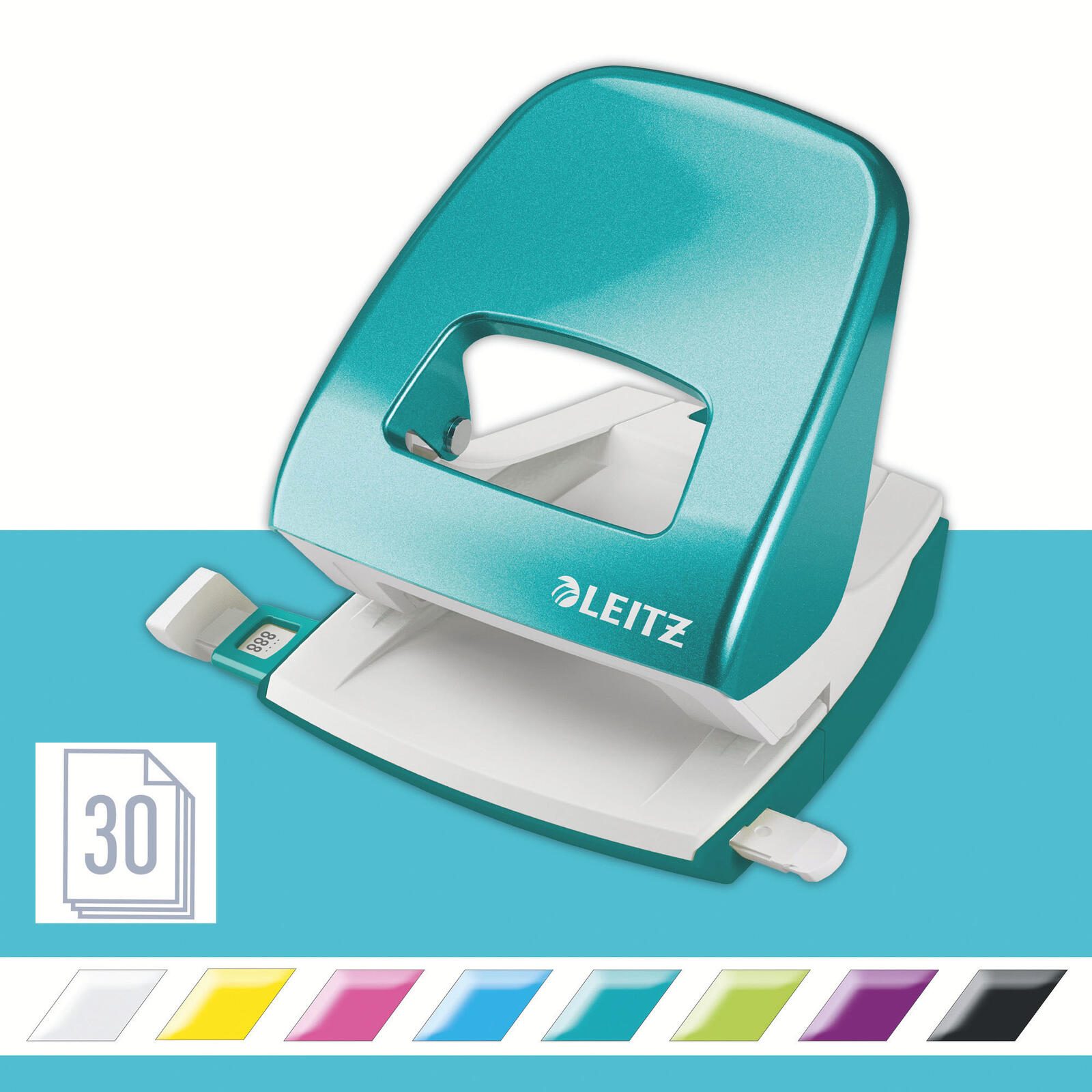 LEITZ Locher NeXXt eisblau-metallic
