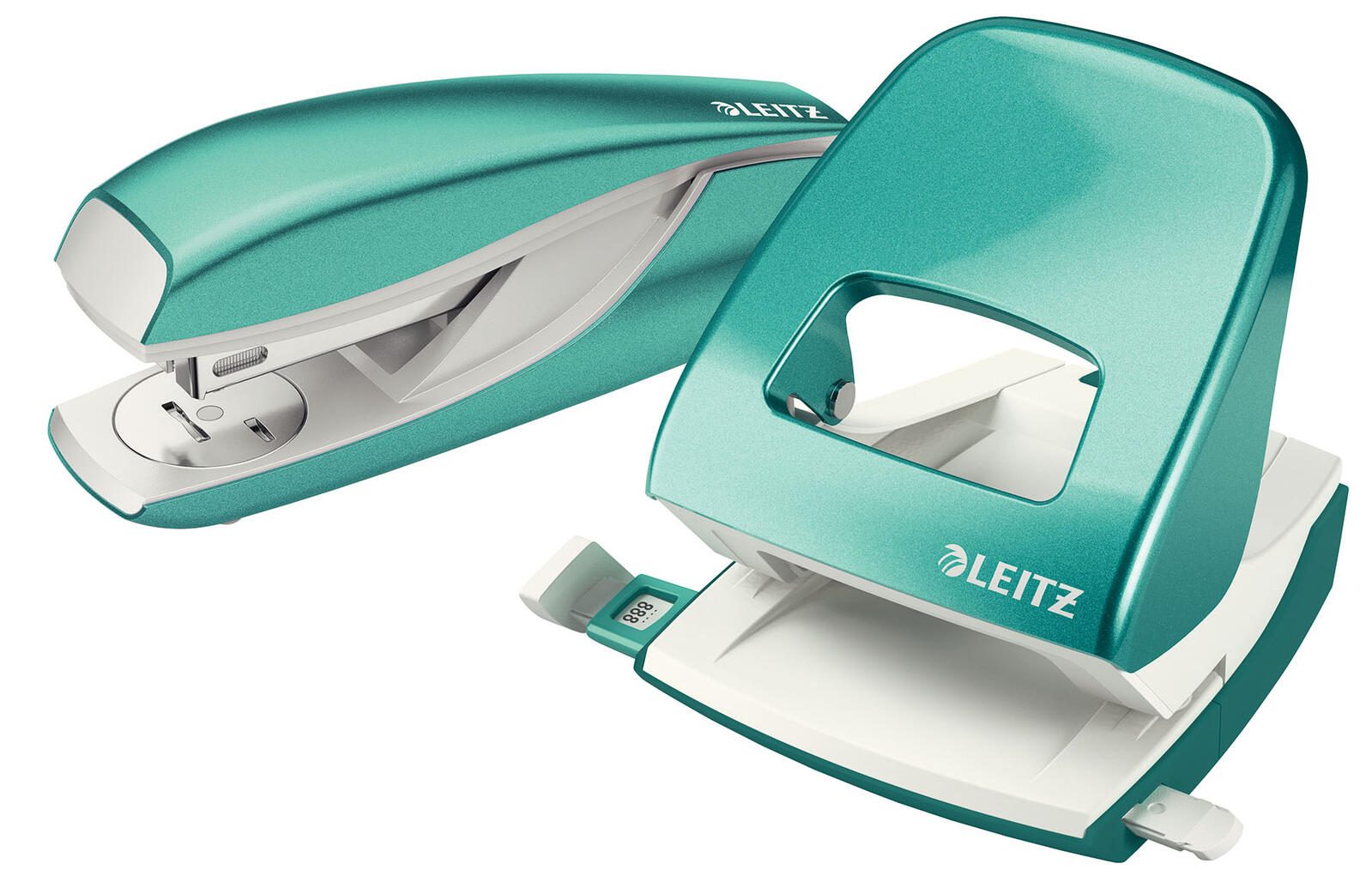 LEITZ Locher NeXXt eisblau-metallic
