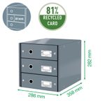 LEITZ Schubladenbox 60480023 DIN A4 29,0 x 36,0 x 28,3 cm