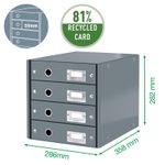 LEITZ Schubladenbox 60490036 DIN A4 29,0 x 36,0 x 28,3 cm