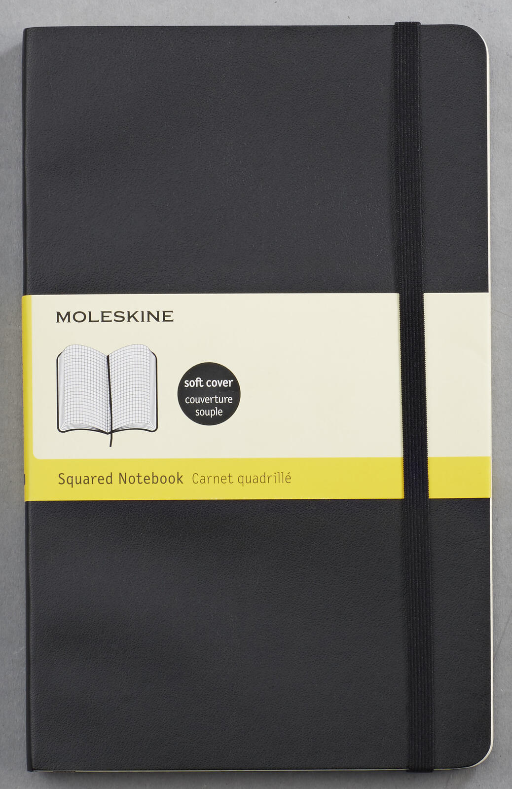 MOLESKINE Classic Collection flexibler Einband Notizbuch ca. DIN A5 kariert, 192 Seiten