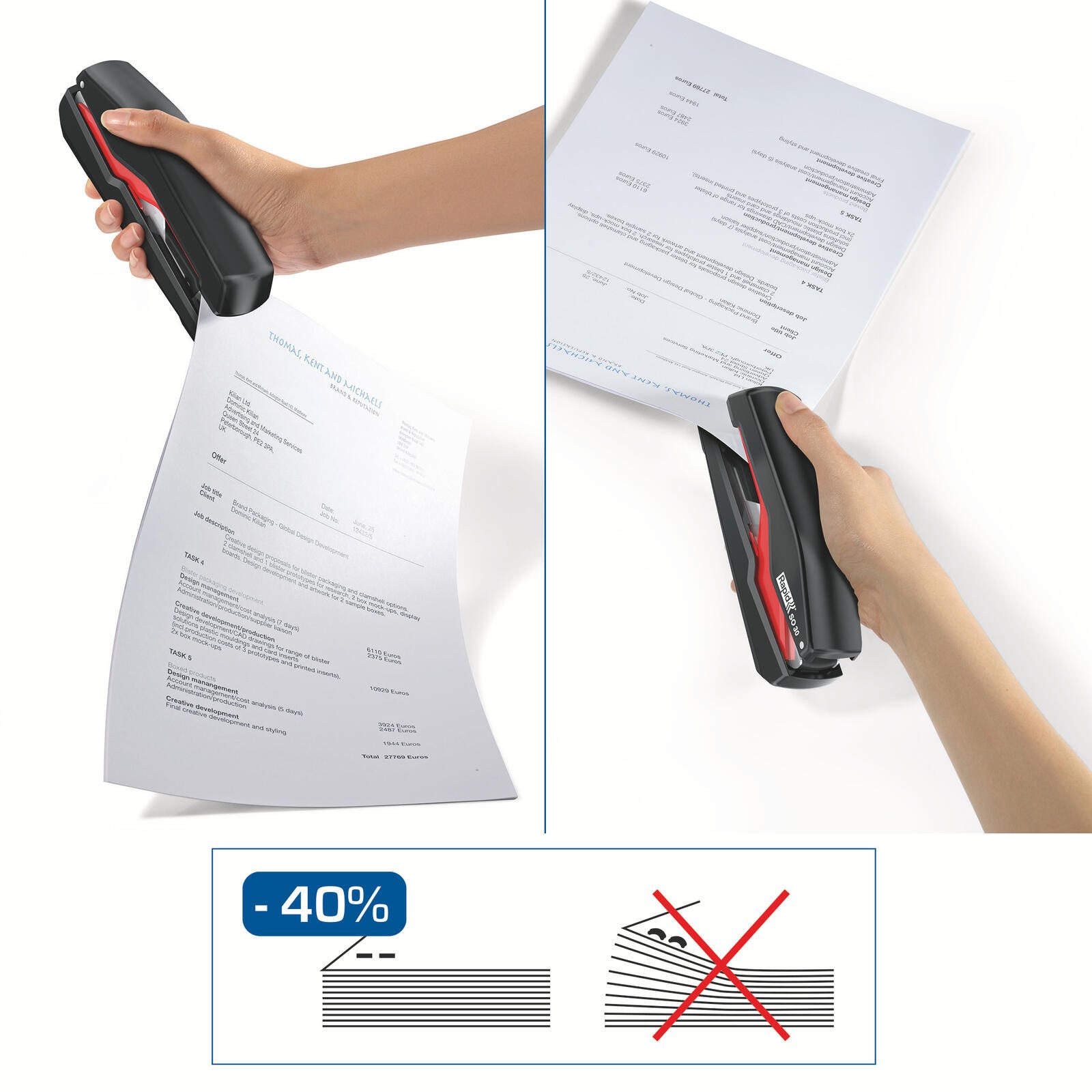Rapid Heftgerät SO30 schwarz-rot