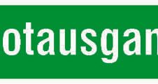 Hinweisaufkleber Notausgang 29.7 cm x 10.5 cm