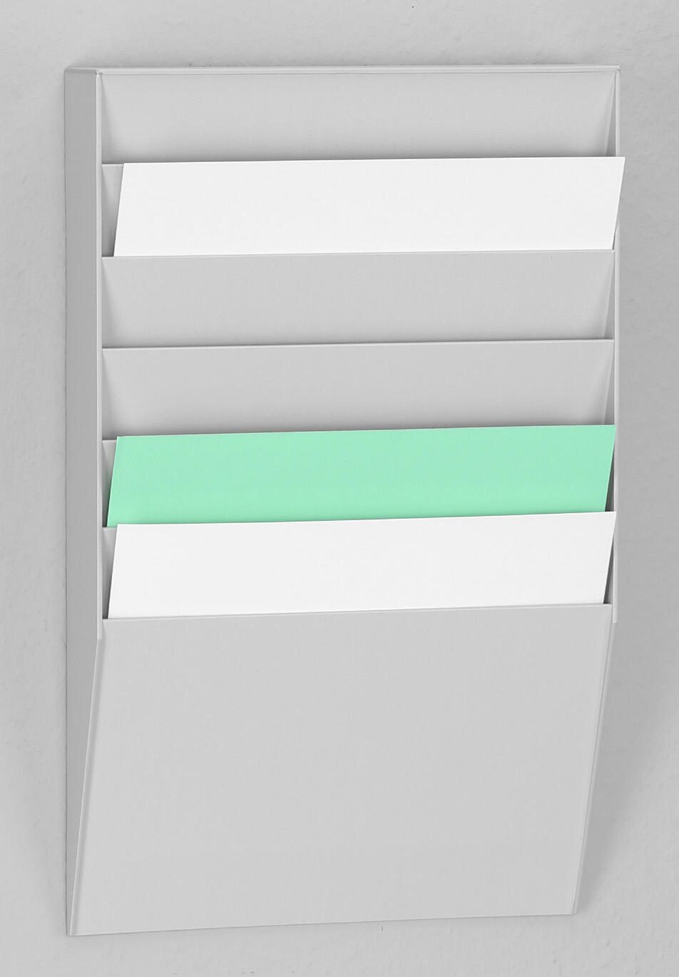 PAPERFLOW Wandprospekthalter DIN A4 6-Fach grau
