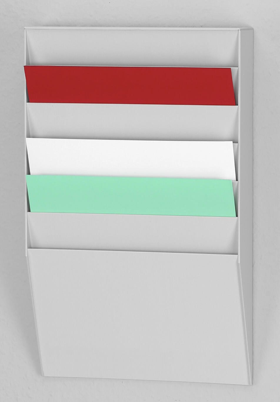 PAPERFLOW Wandprospekthalter DIN A4 6-Fach grau