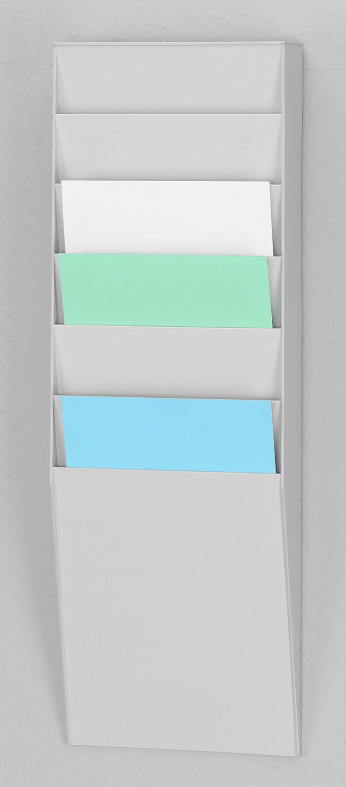 PAPERFLOW Wandprospekthalter DIN A4 6-Fach grau