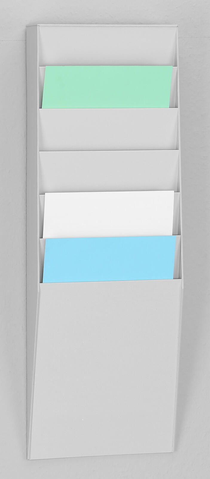 PAPERFLOW Wandprospekthalter DIN A4 6-Fach grau