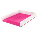LEITZ Briefablage WOW Duo Colour DIN A4 perlweiß/pink