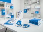 LEITZ Briefablage WOW Duo Colour DIN A4 perlweiß/blau