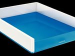 LEITZ Briefablage WOW Duo Colour DIN A4 perlweiß/blau