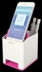 LEITZ WOW Duo Colour Stiftehalter 9,0 x 10,1 x 10,0 cm perlweiß/pink