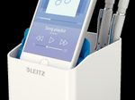 LEITZ WOW Duo Colour Stiftehalter 9,0 x 10,1 x 10,0 cm perlweiß/blau