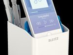 LEITZ WOW Duo Colour Stiftehalter 9,0 x 10,1 x 10,0 cm perlweiß/blau