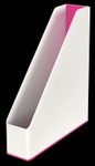 LEITZ Stehsammler WOW Duo Colour Polystyrol perlweiß/pink , DIN A4