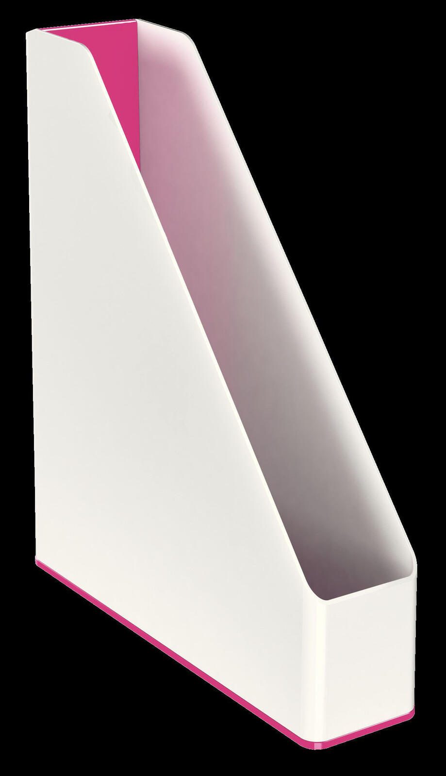 LEITZ Stehsammler WOW Duo Colour Polystyrol perlweiß/pink , DIN A4