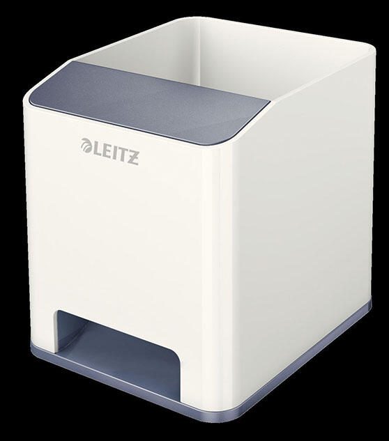 LEITZ WOW Duo Colour Stiftehalter 9,0 x 10,1 x 10,0 cm perlweiß/grau