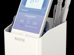 LEITZ WOW Duo Colour Stiftehalter 9,0 x 10,1 x 10,0 cm perlweiß/grau