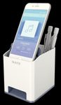 LEITZ WOW Duo Colour Stiftehalter 9,0 x 10,1 x 10,0 cm perlweiß/grau