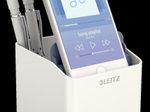 LEITZ WOW Duo Colour Stiftehalter 9,0 x 10,1 x 10,0 cm perlweiß/grau