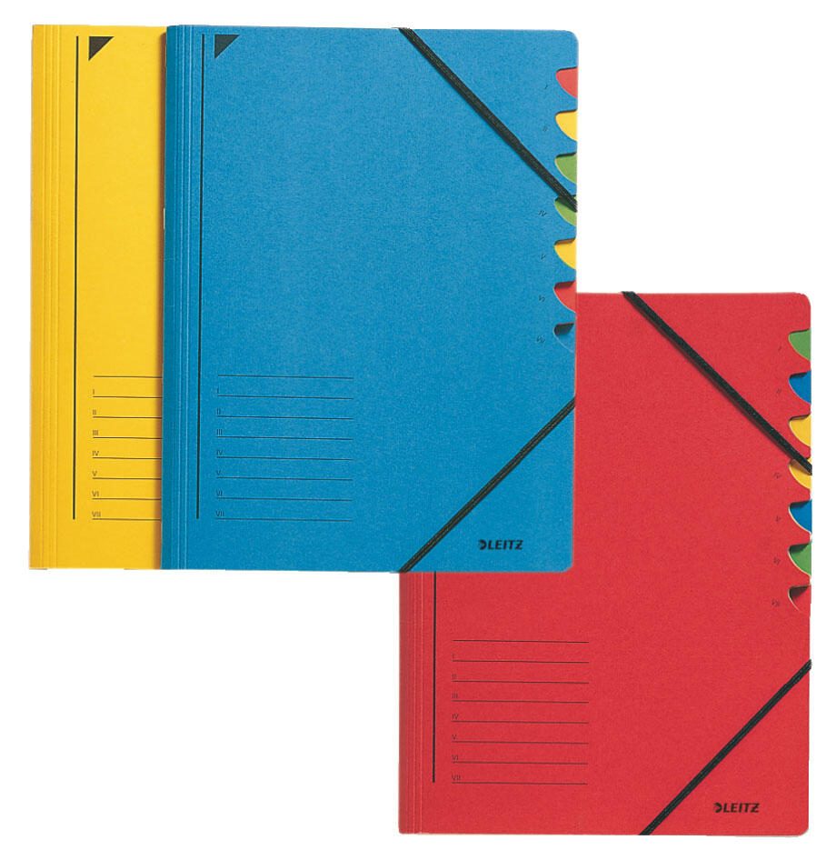 LEITZ 3907 Ordnungsmappe DIN A4 7 -Fach blau
