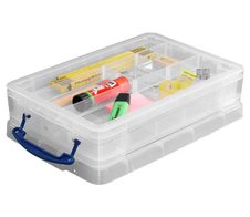 Really Useful Box Aufbewahrungsbox 4,0 l - 39,5 x 25,5 x 8,8 cm transparent
